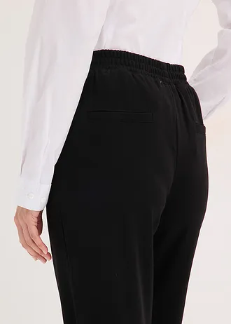 Pantalon élastiqué avec nervures devant • noir • Boutique bonprix