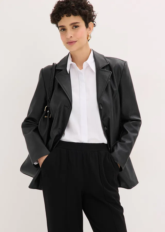 Pantalon élastiqué avec nervures devant • noir • product-page.page-title-suffix