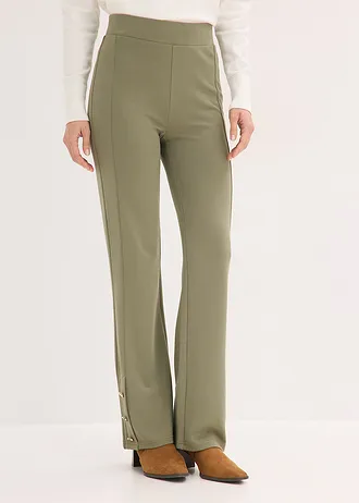 Jersey broek van Punta di Roma • olijfgroen • bonprix online shop