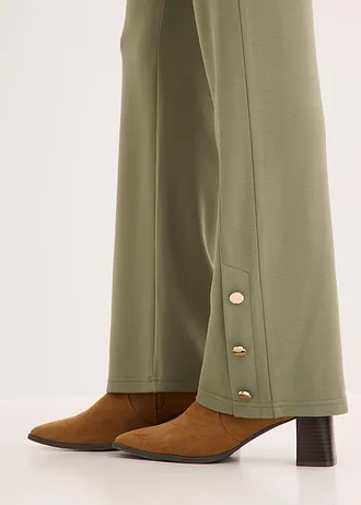 Jersey broek van Punta di Roma • olijfgroen • bonprix online shop