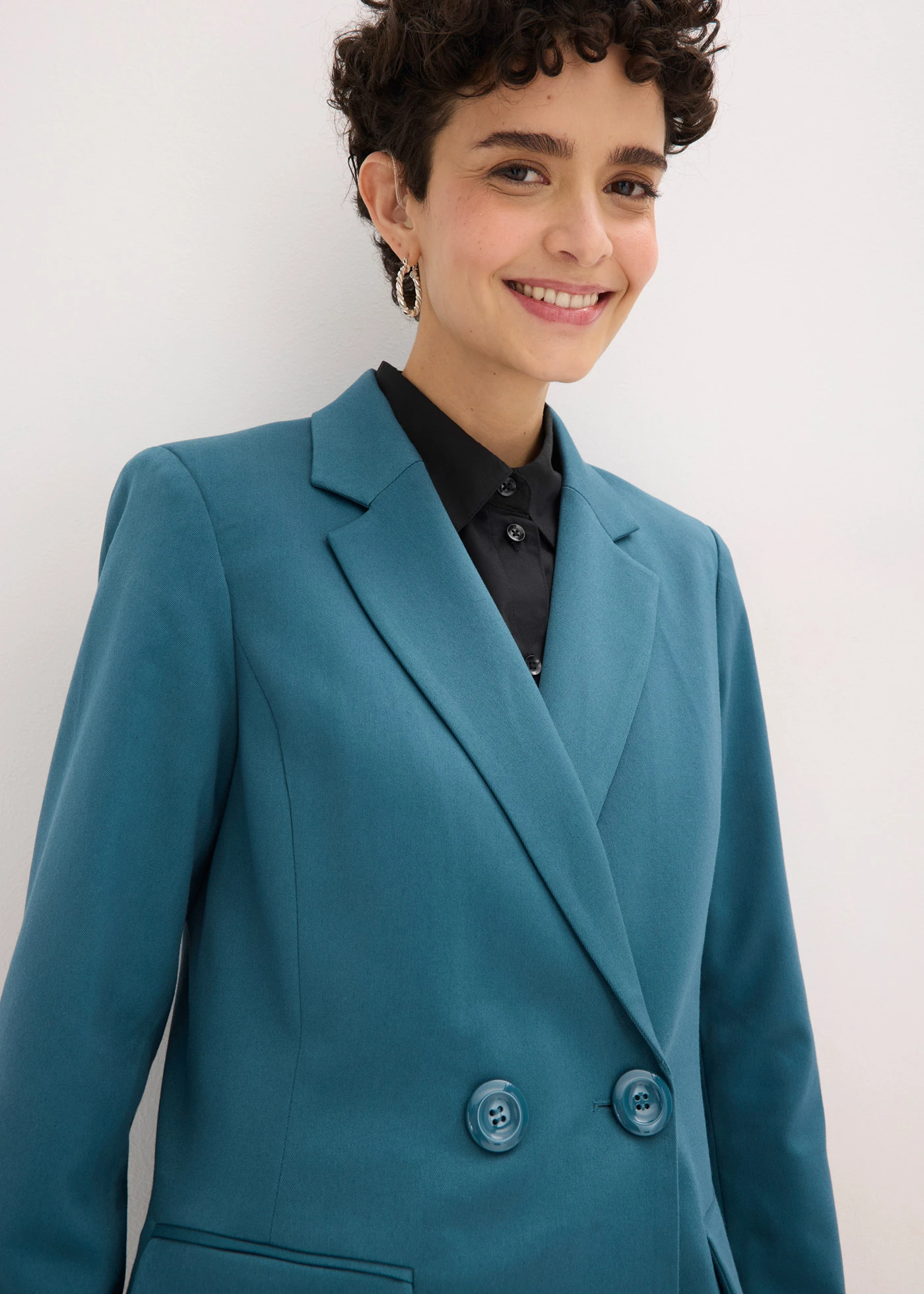 Lange blazer • pepergroen • bonprix online shop