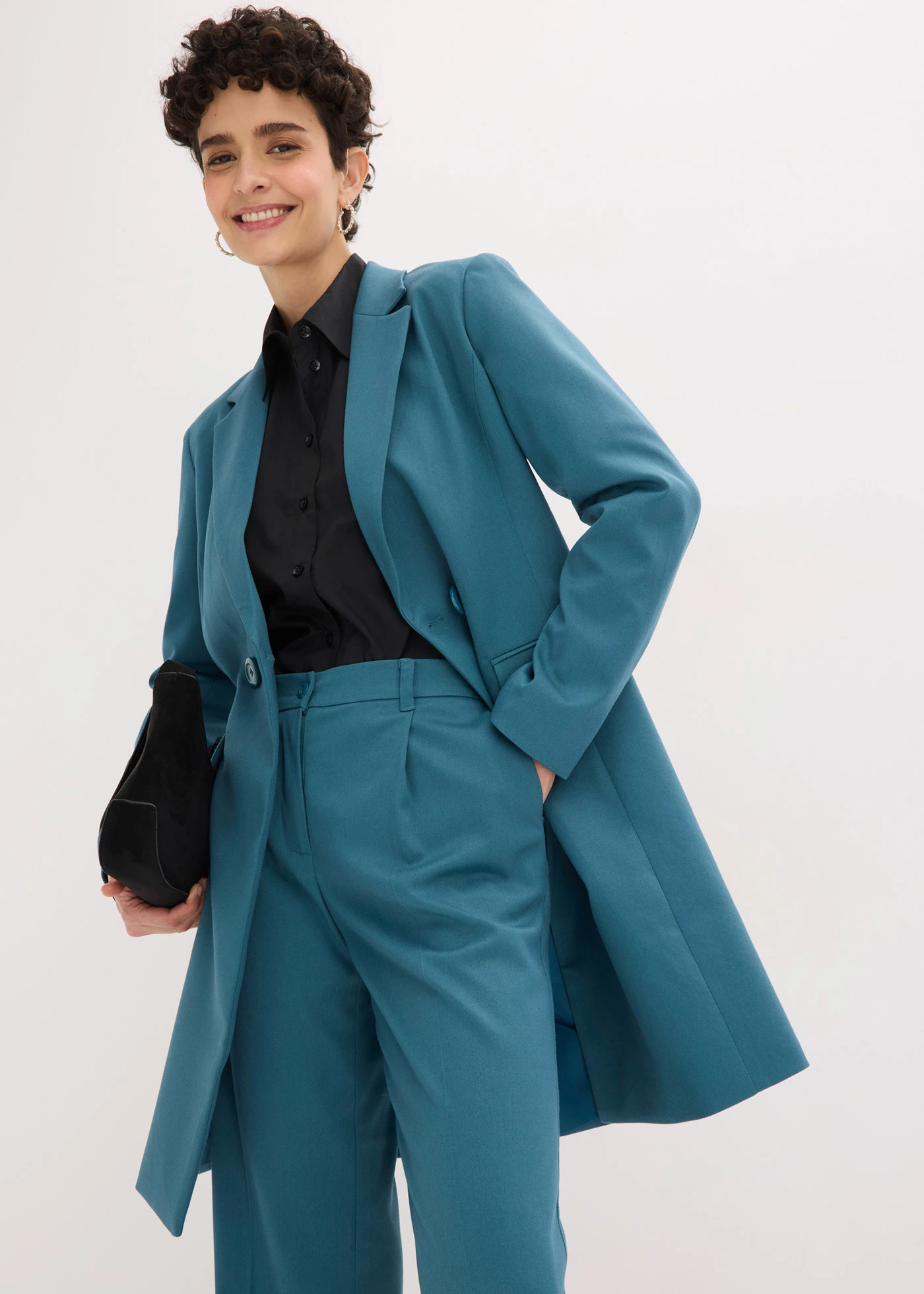 Pantalon large à pinces • vert poivre • Boutique bonprix