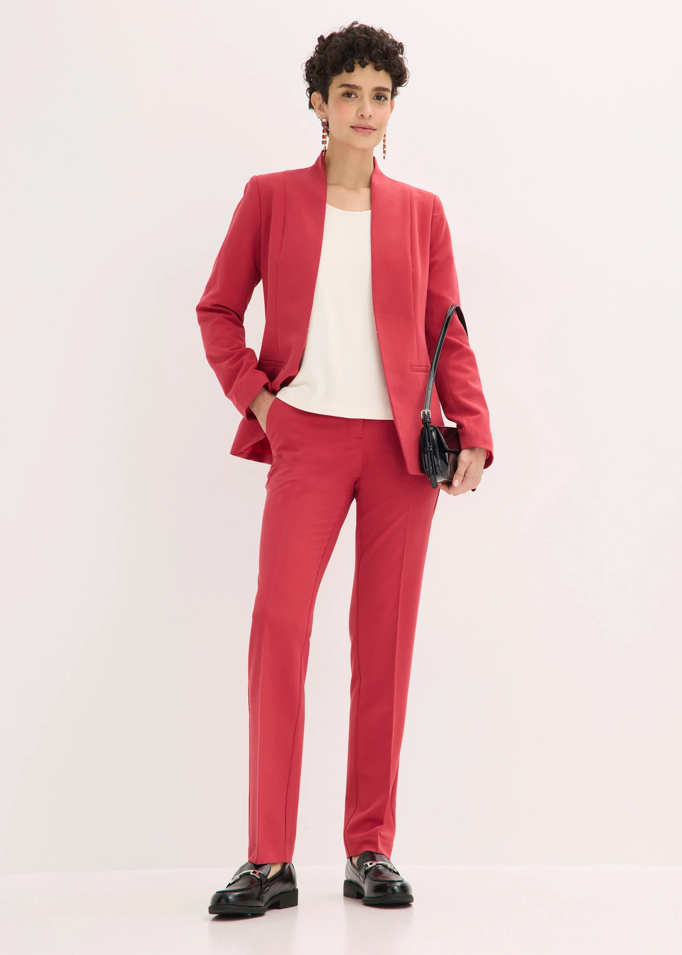 Costum cu pantaloni (set/2 piese) • roșu-cireașă • magazin bonprix