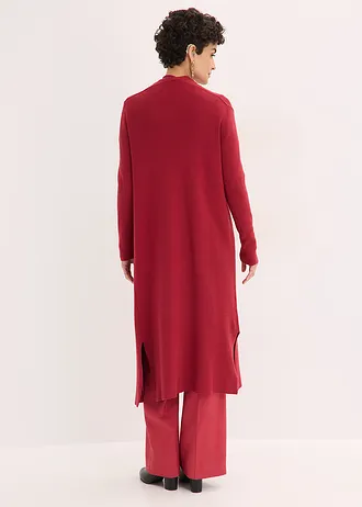 Gilet long en maille • rouge cerise • Boutique bonprix