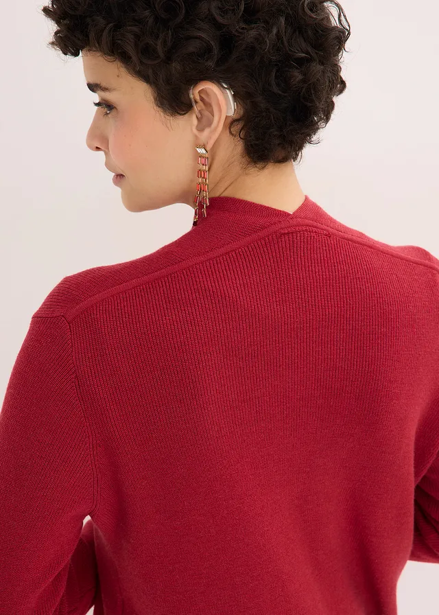 Lang vest met viscose • kersenrood • product-page.page-title-suffix