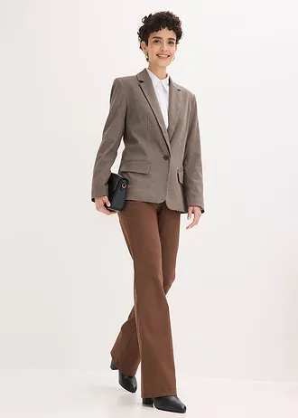 Strečové nohavice, bootcut • hnedá • obchod bonprix