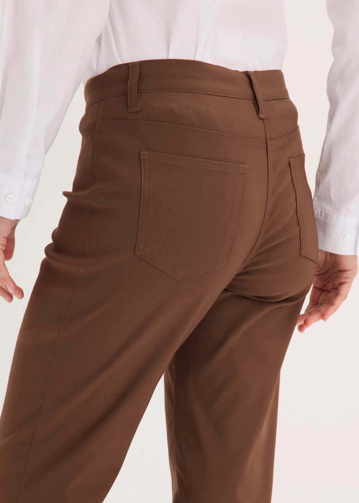 Stretch broek, bootcut • bruin • bonprix online shop