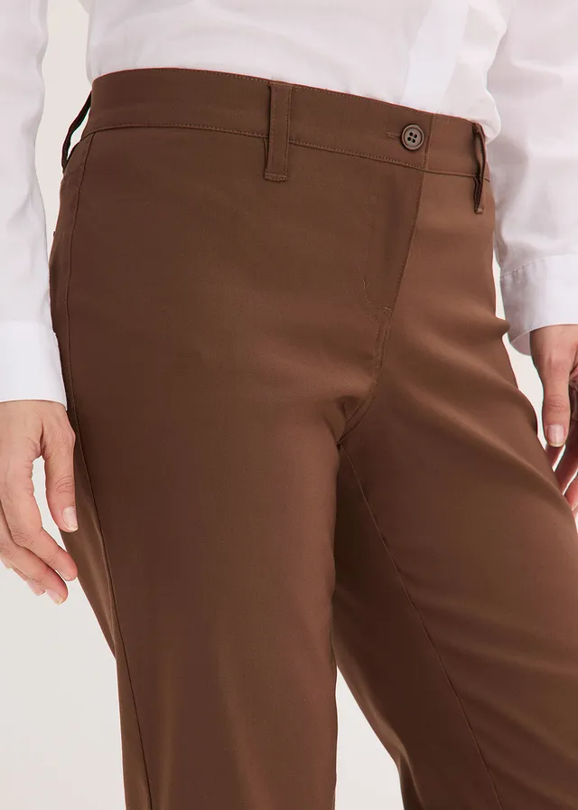 Pantalon extensible, bootcut • marron • product-page.page-title-suffix