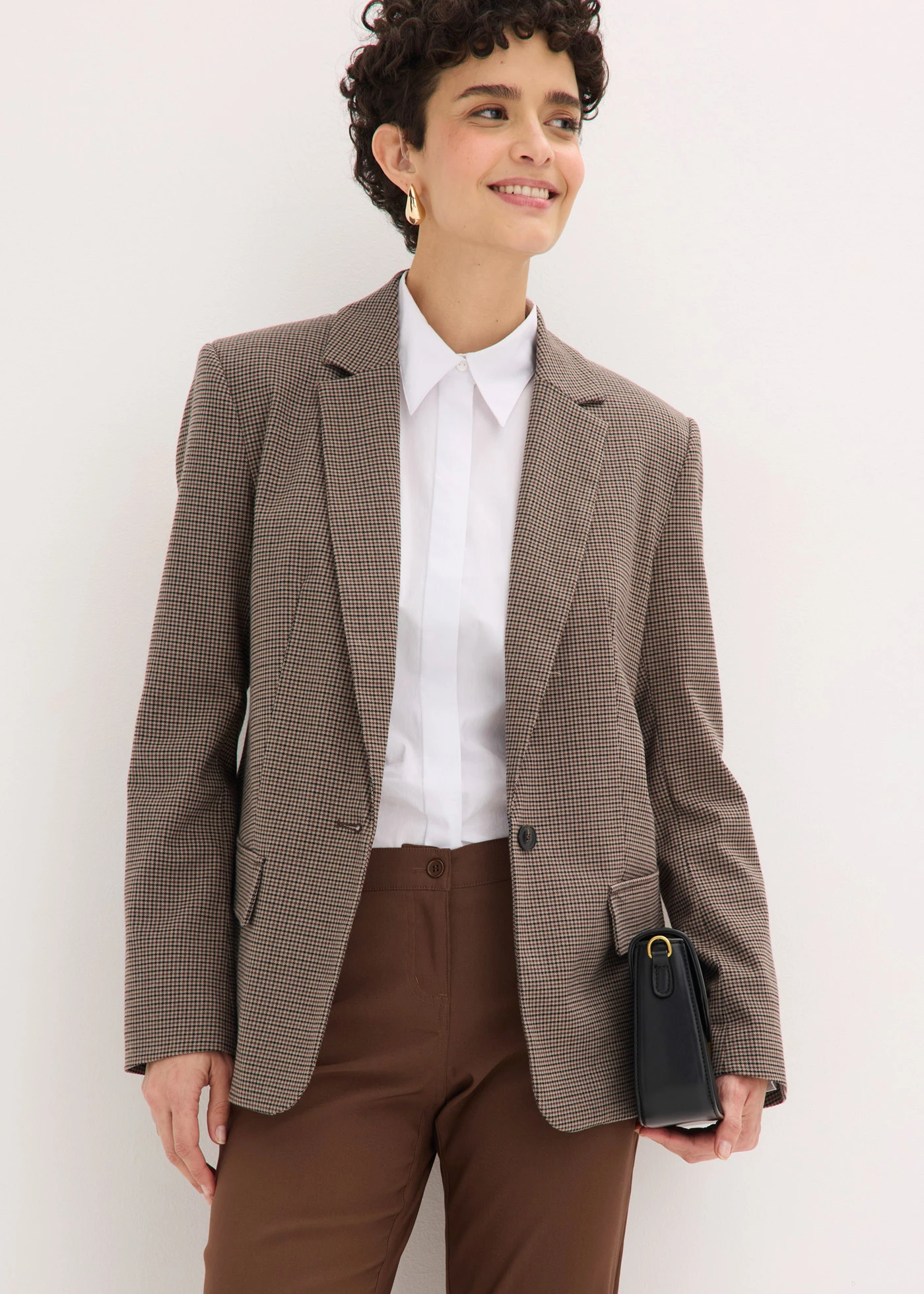 Strečové kalhoty, Bootcut • hnědá • bonprix obchod