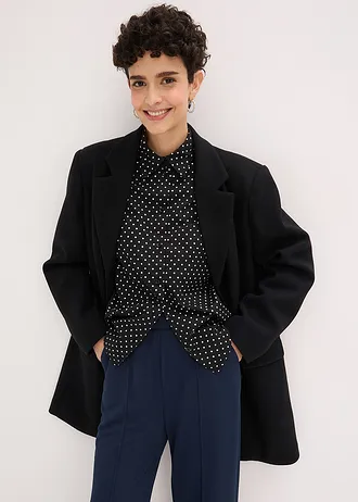 Pantalon élastiqué en interlock épais • bleu foncé • Boutique bonprix