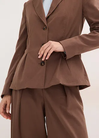 Blazer à plis couchés • marron • Boutique bonprix