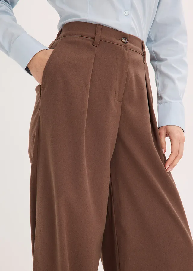 Pantalon barrel à pinces • marron • product-page.page-title-suffix