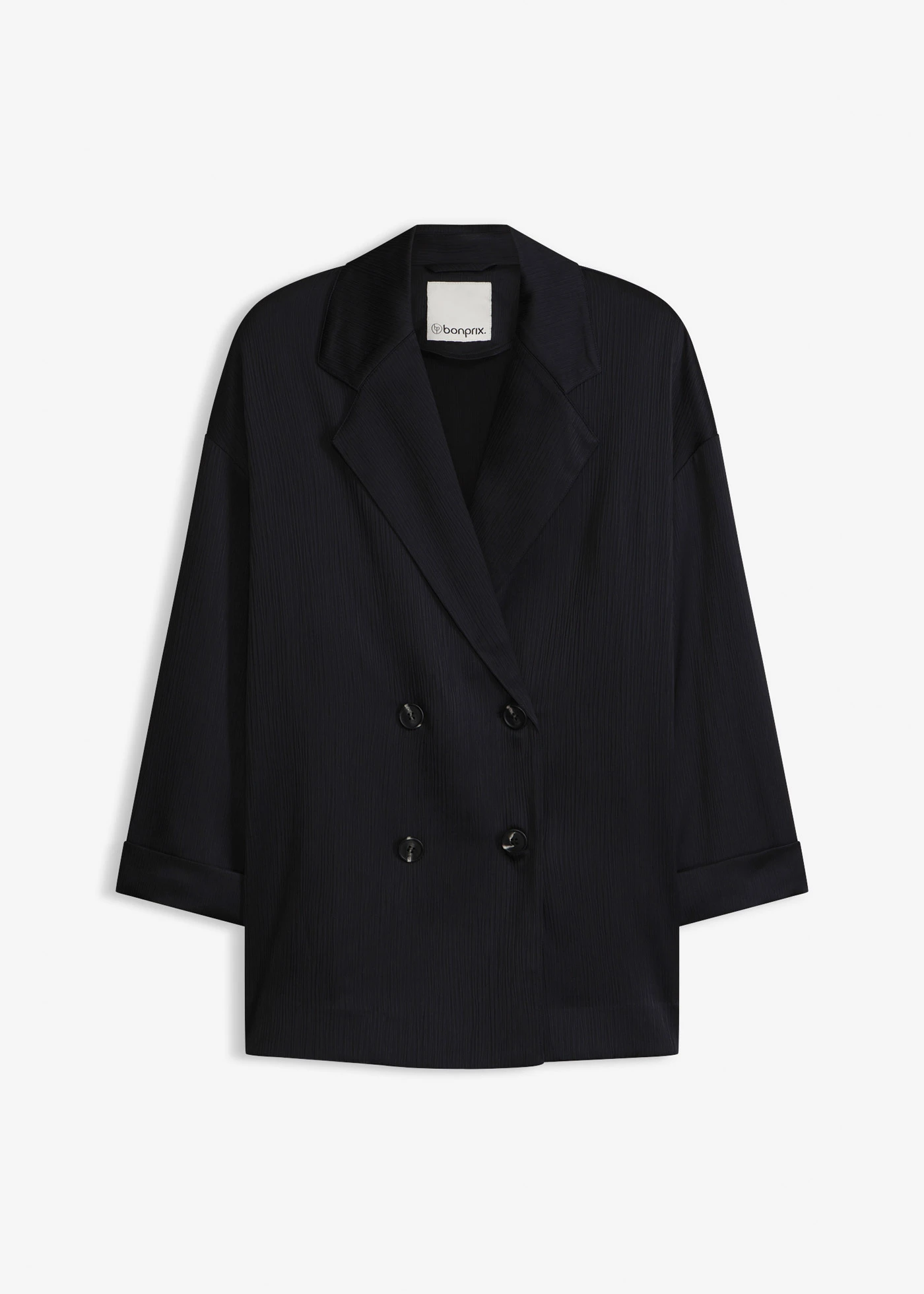 Blazer oversize et croisé • noir • Boutique bonprix
