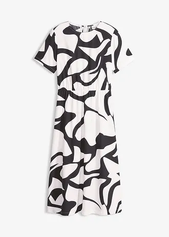 Rochie midi • negru/alb • magazin bonprix