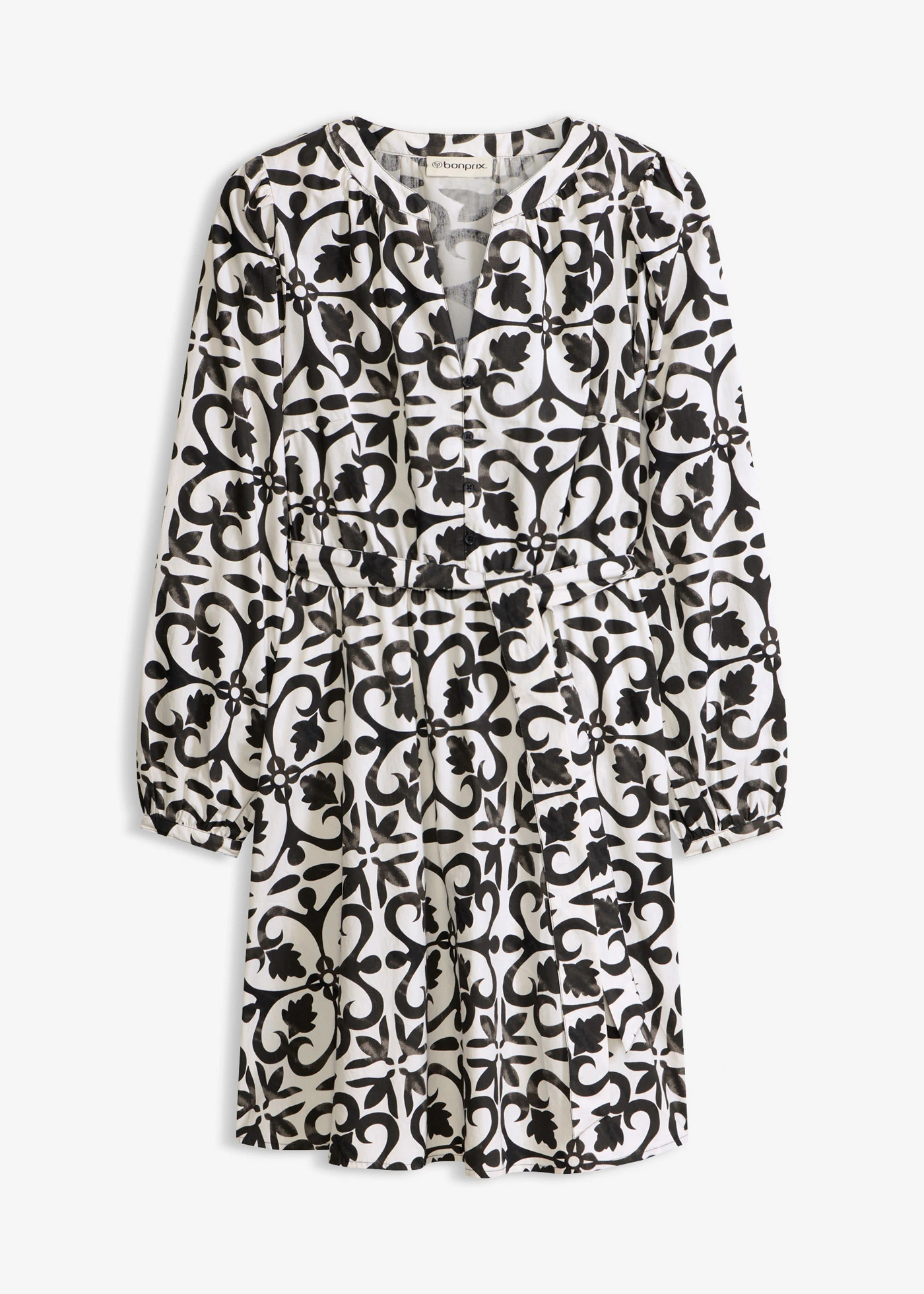 Rochie cu imprimeu • alb-negru, cu imprimeu • magazin bonprix