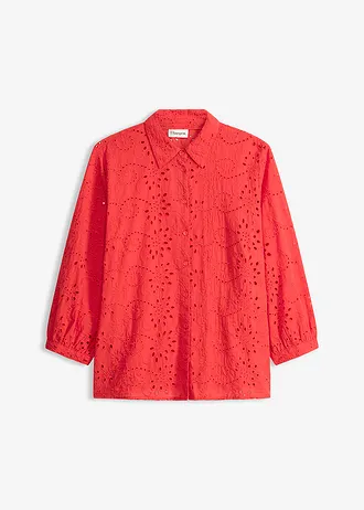 Chemisier en broderie anglaise, Couleur: fraise