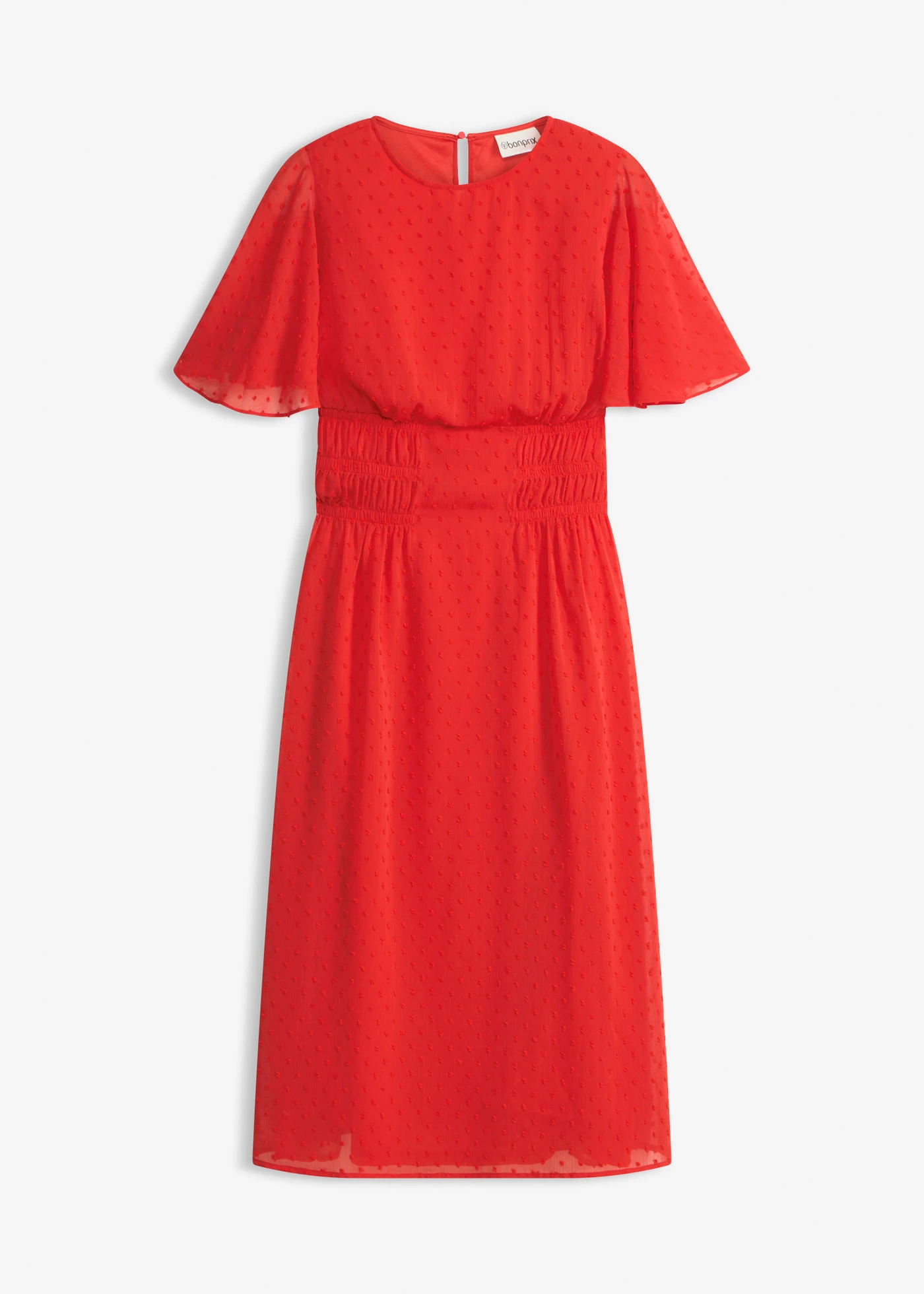 Midi jurk • aardbeirood • bonprix online shop