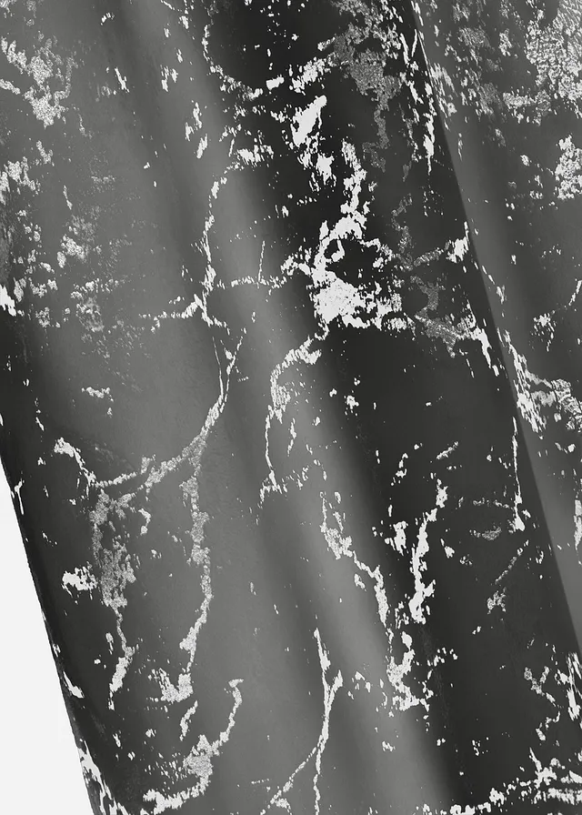 Rideau occultant toucher velours à imprimé brillant (1 pce), aussi en XXL, Couleur: gris foncé argenté