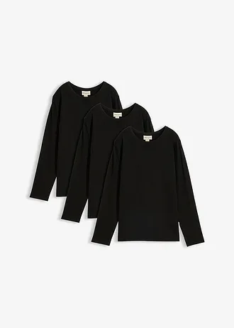 Longsleeve met biologisch katoen (set van 3)