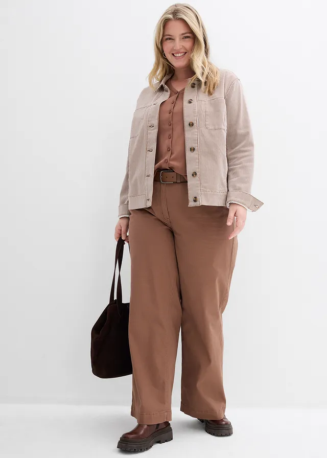 Veste mi-saison, Couleur: marron rayé