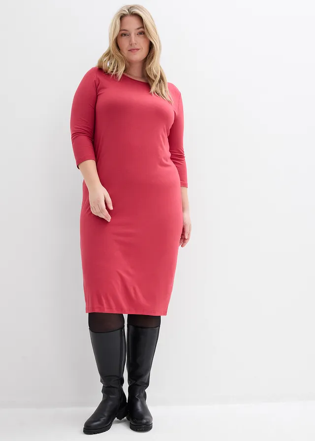 Robe en jersey, Couleur: rouge cerise