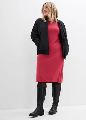 Shirtjurk in een fijne viscosemix, Kleur: kersenrood