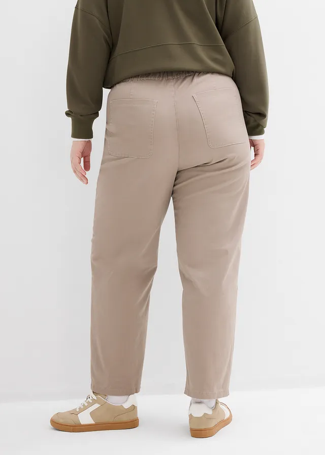 Pantalon cargo en twill, Couleur: taupe