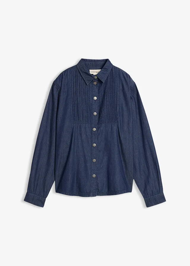Spijkerblouse, oversized van biologisch katoen