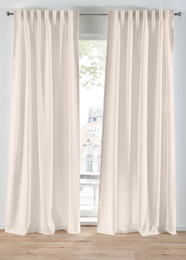 Lot de 2 voilages en polyester recyclé • crème • Boutique bonprix