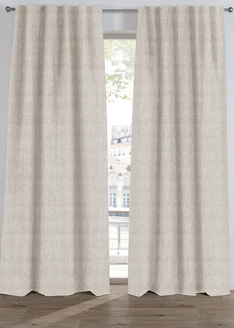 Verduisterend gordijn met elegante structuur (1 stuk) • beige • bonprix online shop