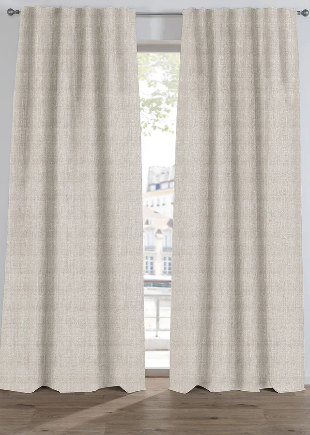Verduisterend gordijn met elegante structuur (1 stuk) • beige • bonprix online shop