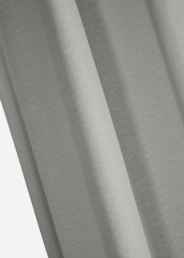 Rideau panneau avec polyester recyclé (1 pce), Couleur: gris