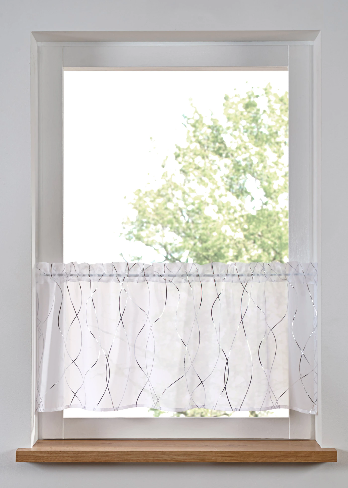 Brise-bise à imprimé brillant • blanc-argenté • Boutique bonprix