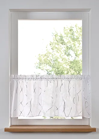 Brise-bise à imprimé brillant • blanc-argenté • Boutique bonprix