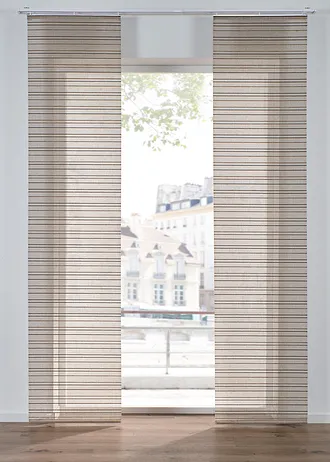 Lapfüggöny lenvászonnal (1 db) • szürkésbarna • bonprix áruház