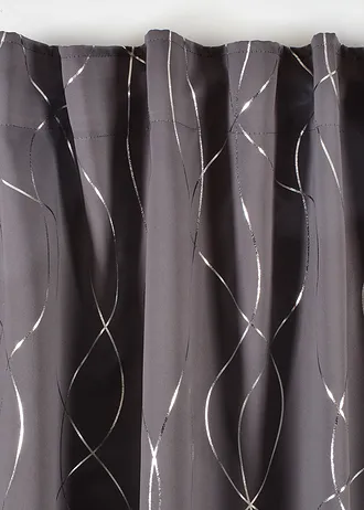 Draperie de întunecare cu material lucios, disponibilă și în dimensiune extralungă (1 buc.) • gri argintiu • magazin bonprix