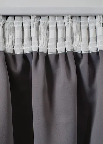 Rideau panneau obscurcissant à imprimé brillant, aussi en extra long (1 pce) • gris/argenté • Boutique bonprix