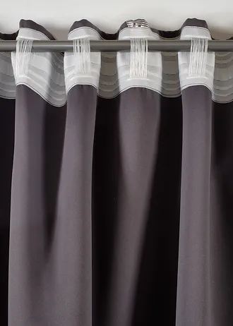 Rideau panneau obscurcissant, aussi en extra long (1 pce) • gris/argenté • Boutique bonprix