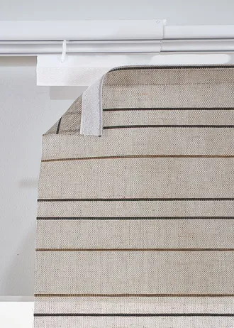 Paneelgordijn met linnen (1 stuk), Kleur: taupe