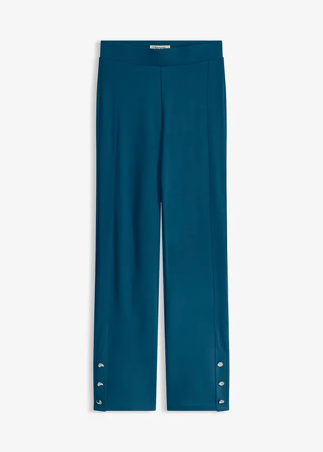 Pantaloni din jerse din Punto di Roma • albastru-petrol • magazin bonprix
