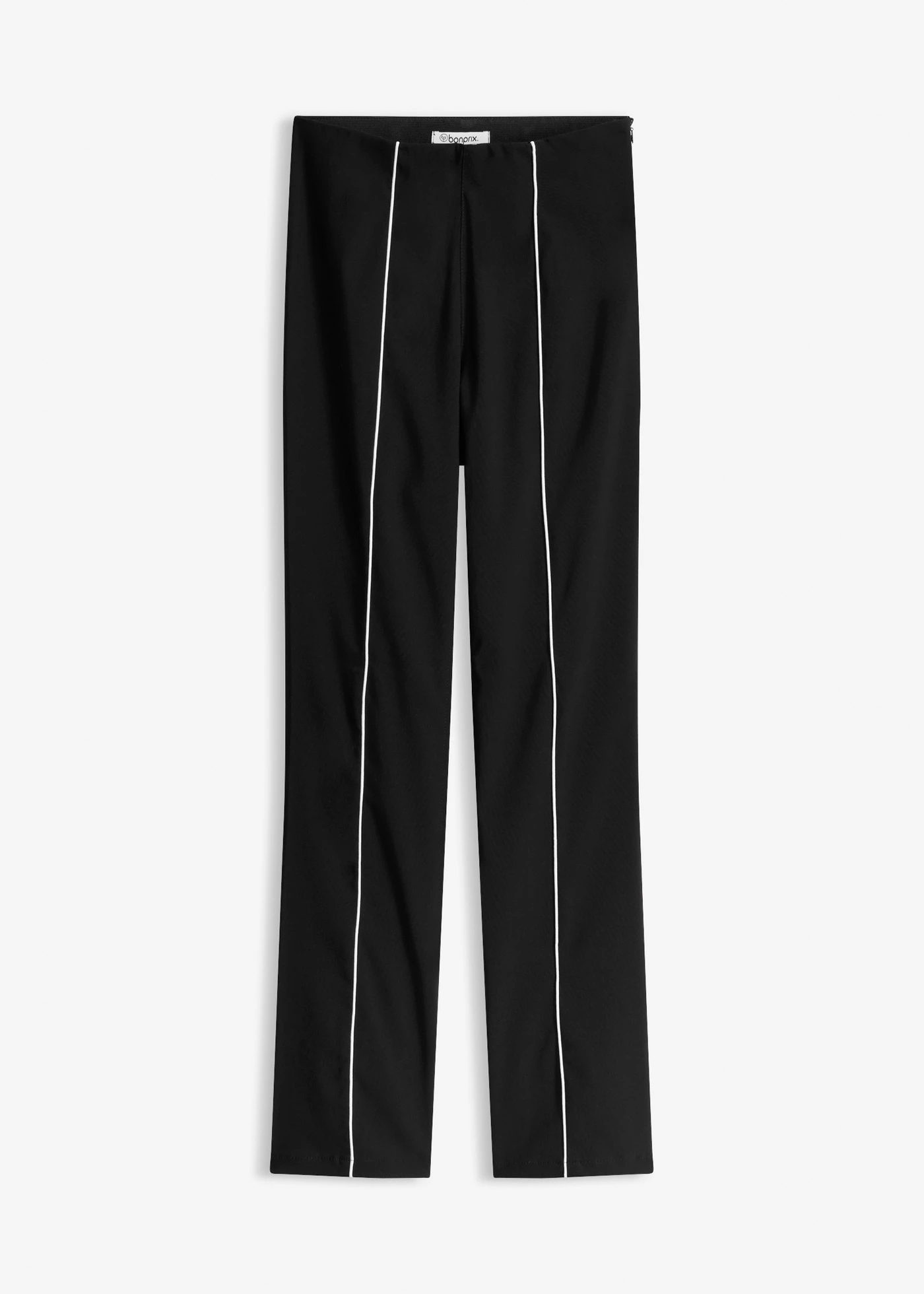 Pantalon flare en bengaline extensible • noir-écru • Boutique bonprix