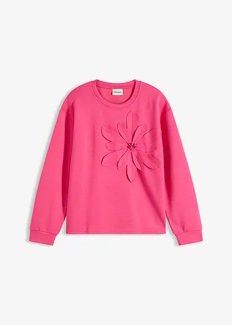 Sweat-shirt en néoprène avec application • fuchsia • Boutique bonprix