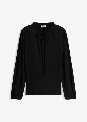 Longsleeve van viscosemix • zwart • bonprix online shop