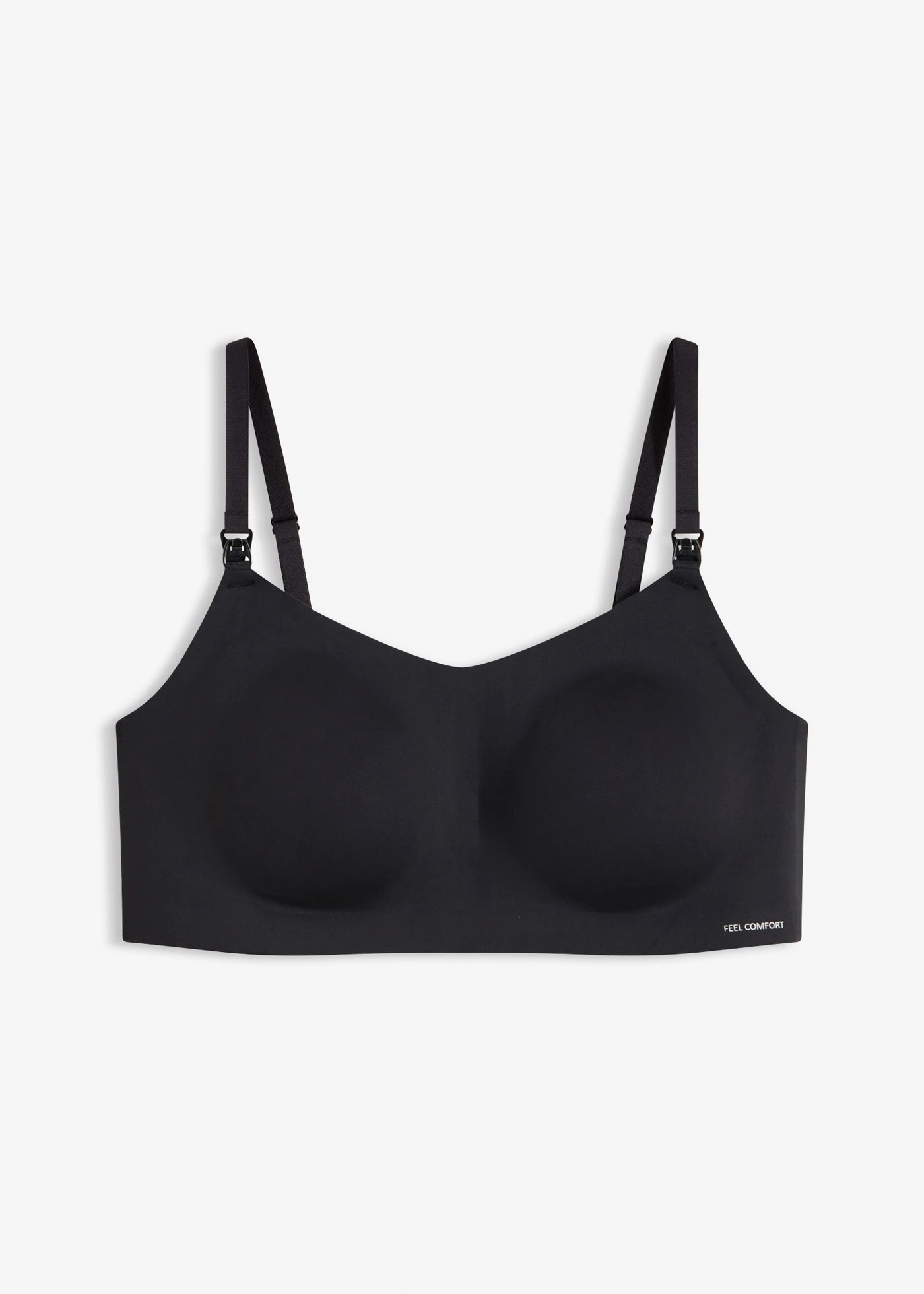 Sutien pentru alăptare vătuit Feel Comfort lasercut, fără armătură • negru • magazin bonprix