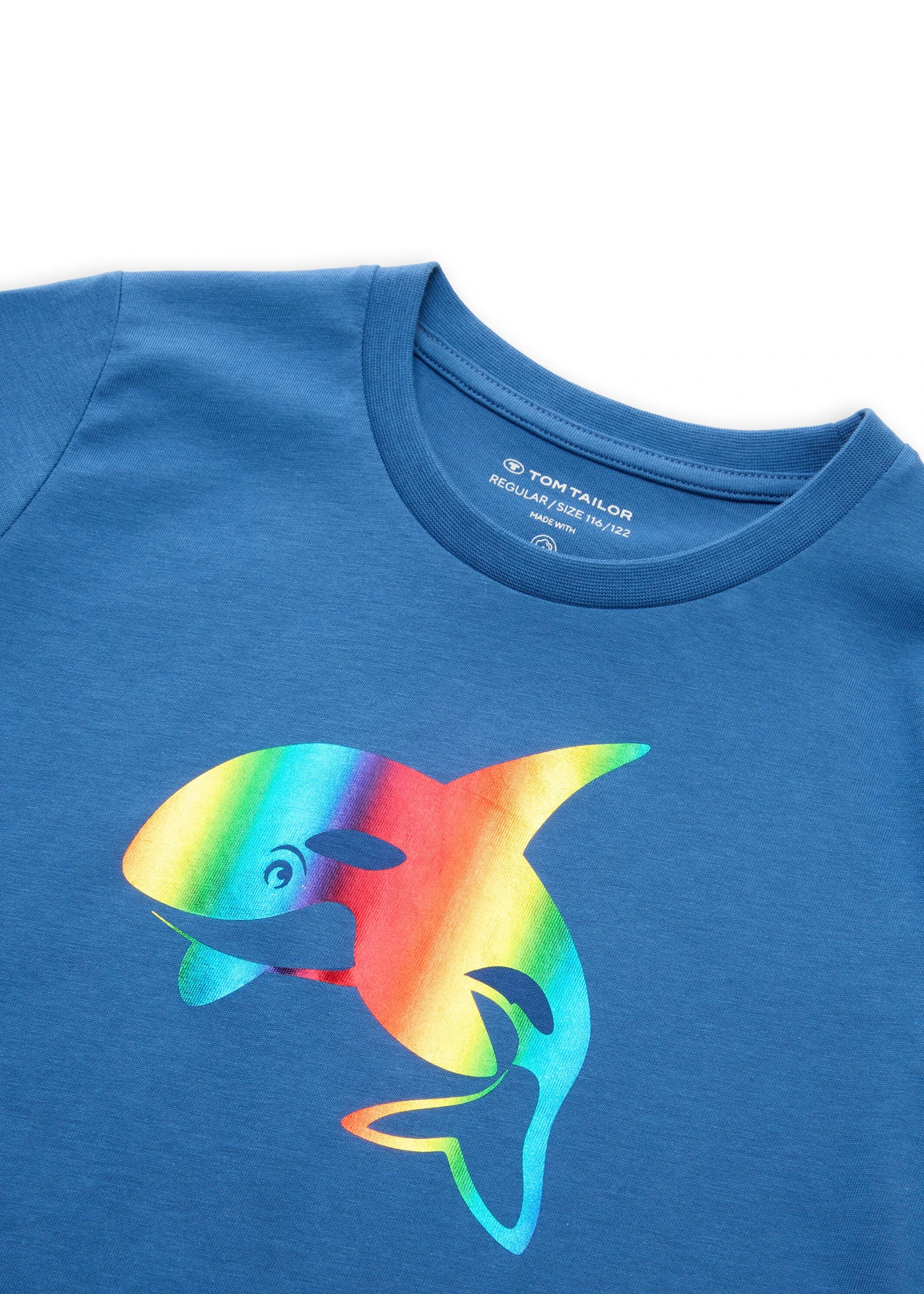 Tom Tailor T-shirt met biologisch katoen (set van 2) • blauw+oranje met print • bonprix online shop