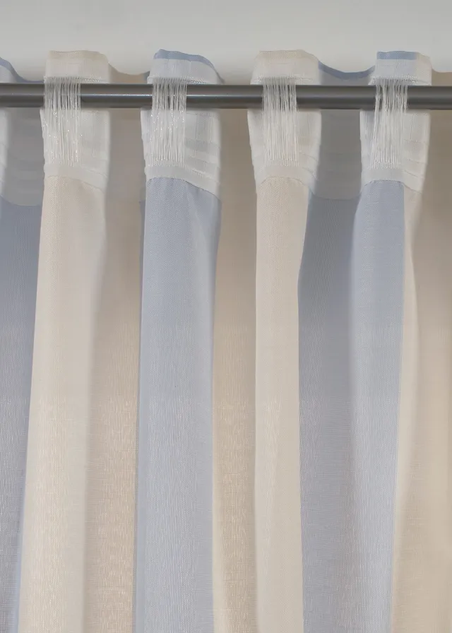 Rideau rayé (1 pce), aussi en XXL • bleu/crème • product-page.page-title-suffix