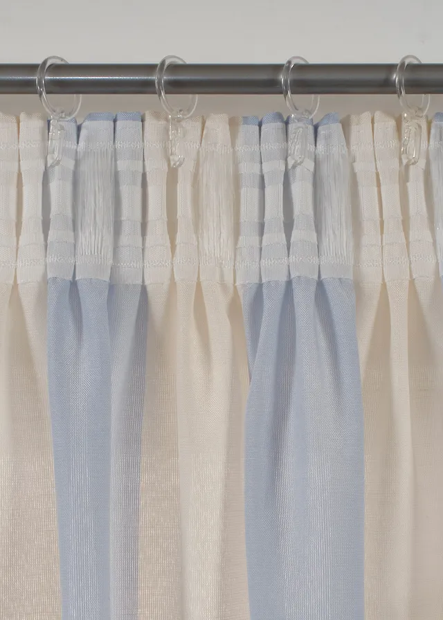 Rideau rayé (1 pce), aussi en XXL • bleu/crème • product-page.page-title-suffix
