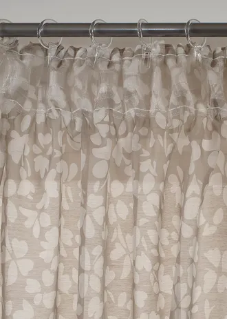 Lot de 2 voilages en batiste • beige-blanc • Boutique bonprix