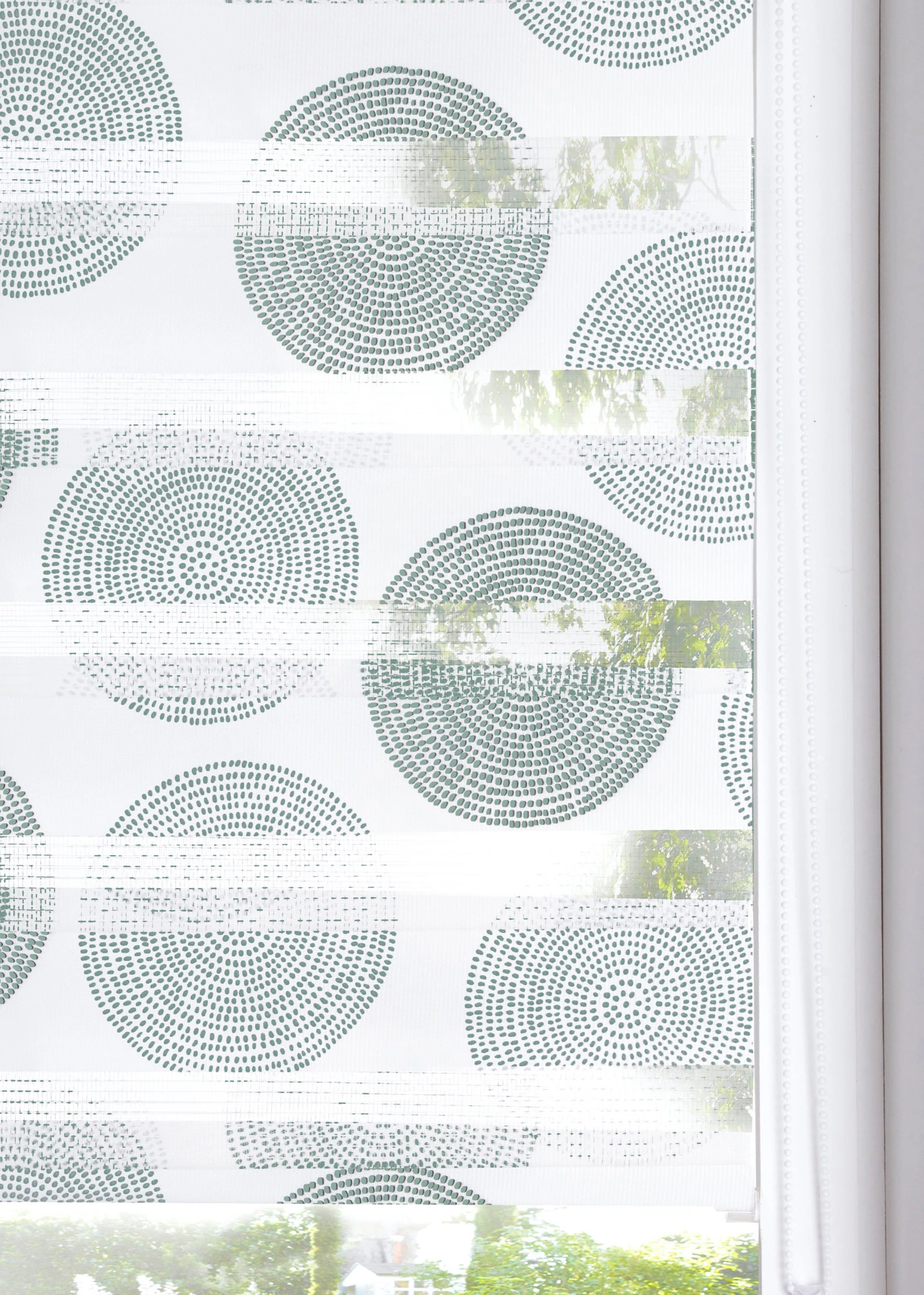 Duo rolgordijn met cirkels • soft groen • bonprix online shop