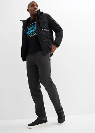 Klasyczne jeansy ze stretchem classic fit, straight • czarny • sklep bonprix